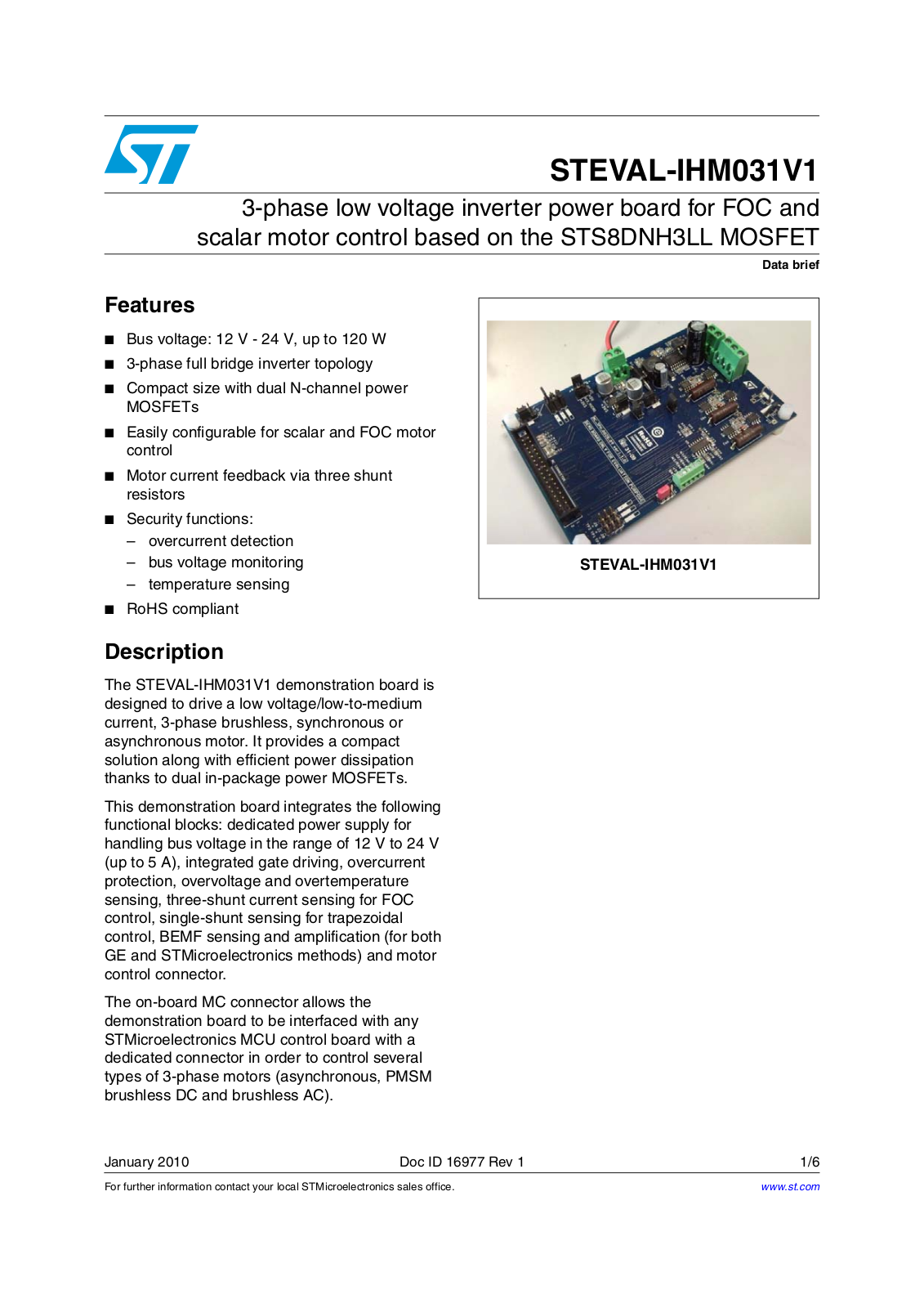 ST IHM031V1 User Manual