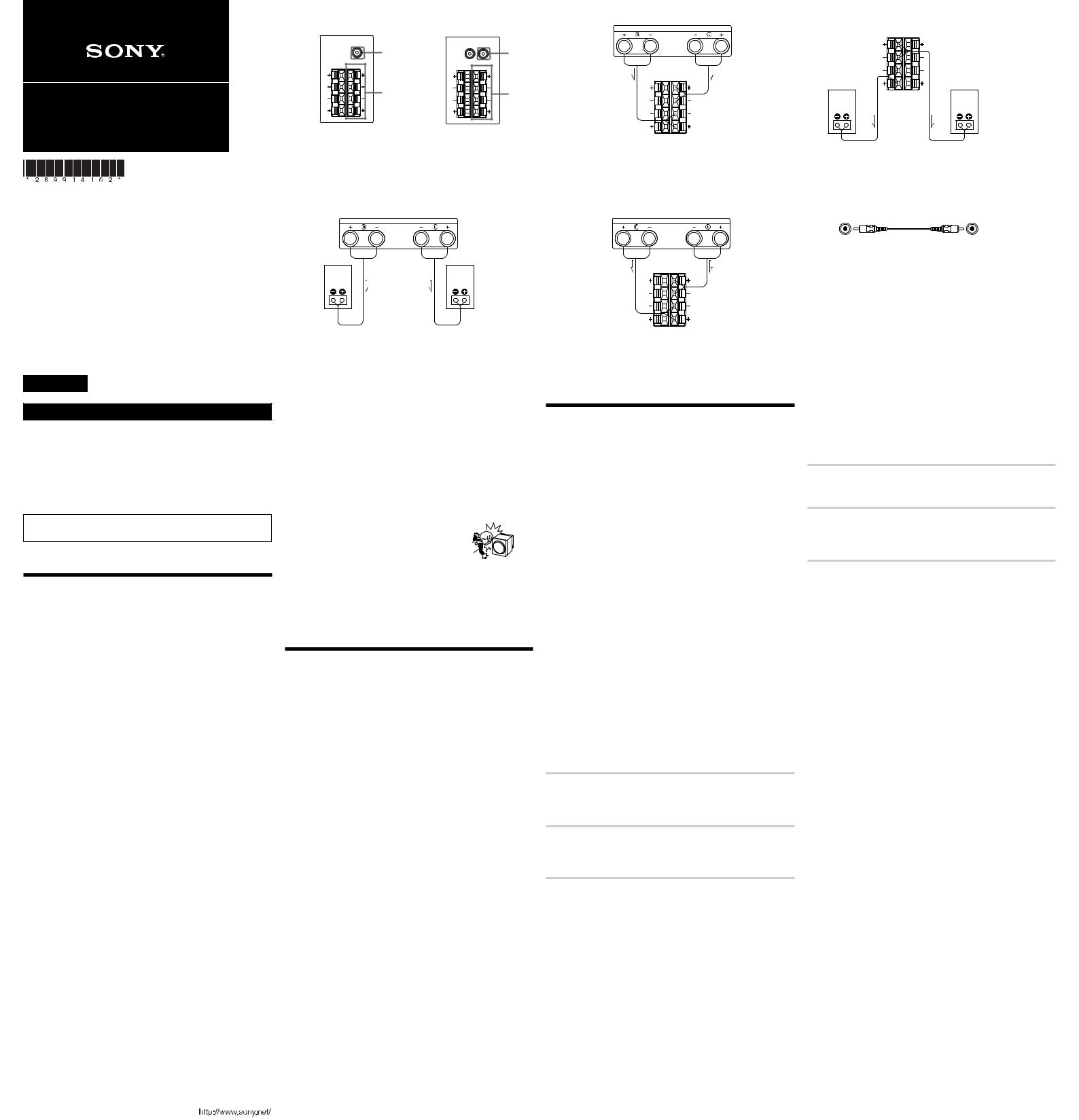 Sony SA-W3800 User Manual