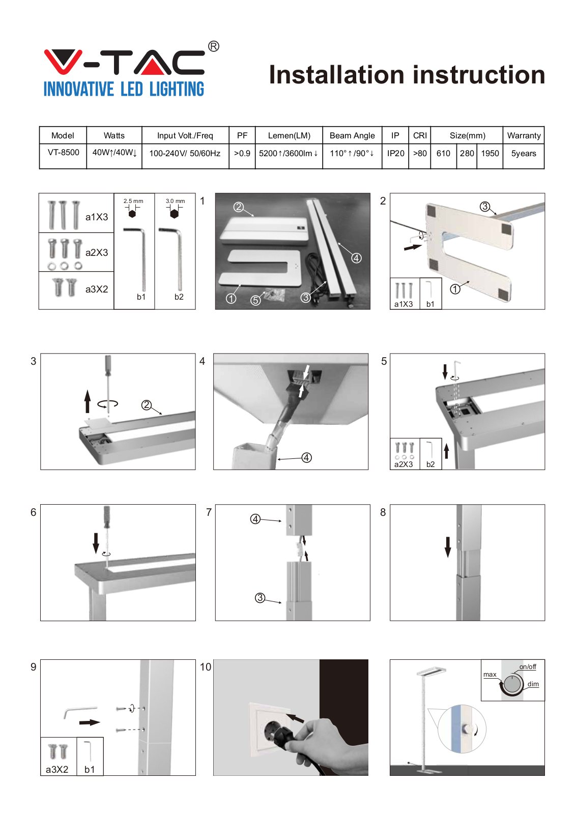 V-TAC VT-8523 Instructions - ManualMachine.com