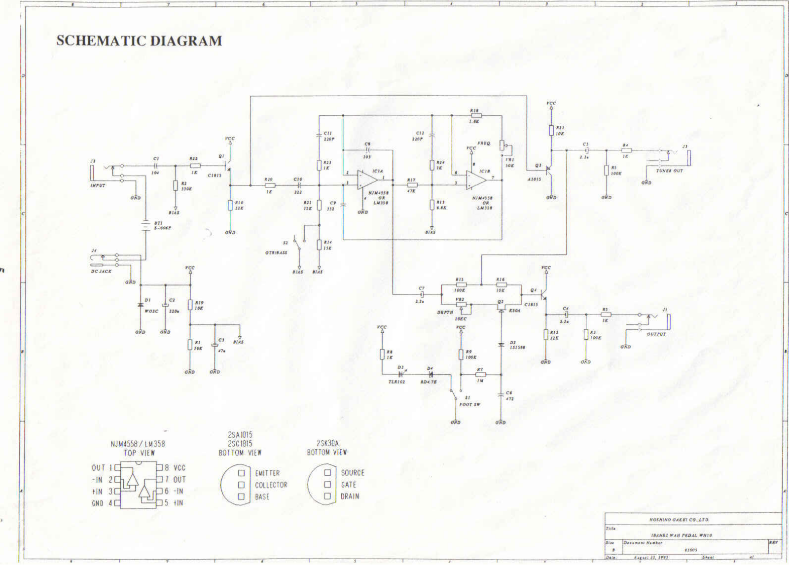 Ibanez wh10 schematic