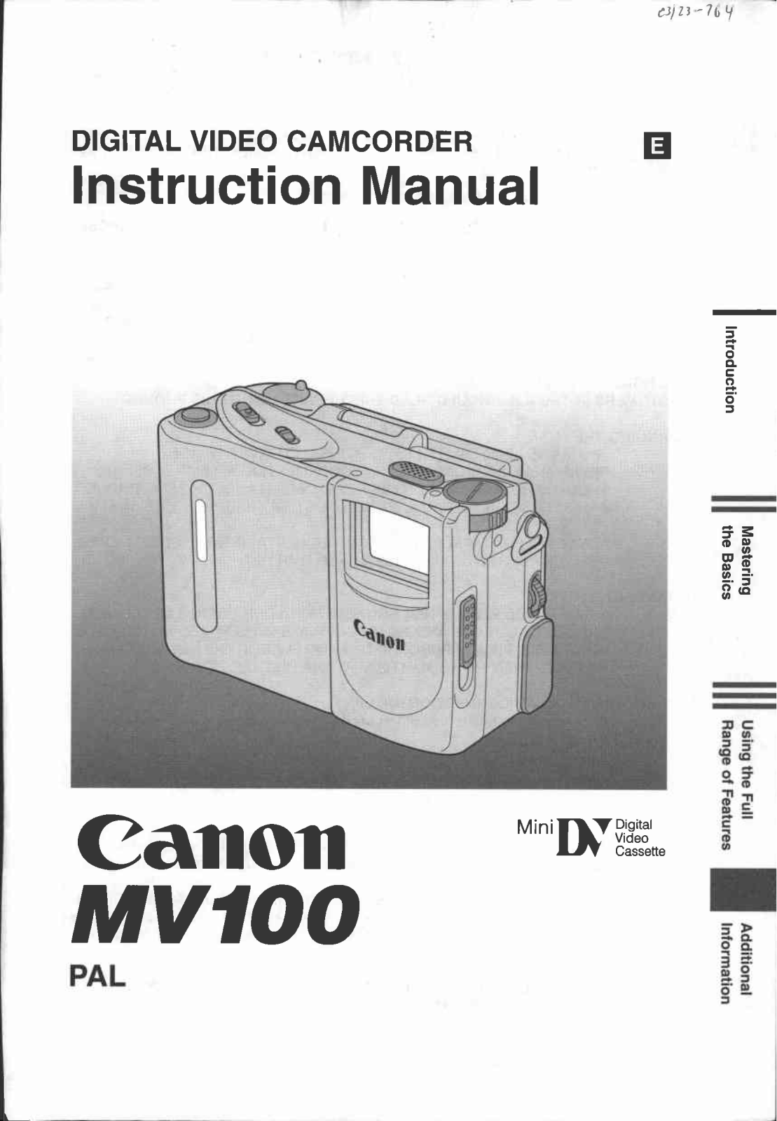 Canon MV 100 User Manual