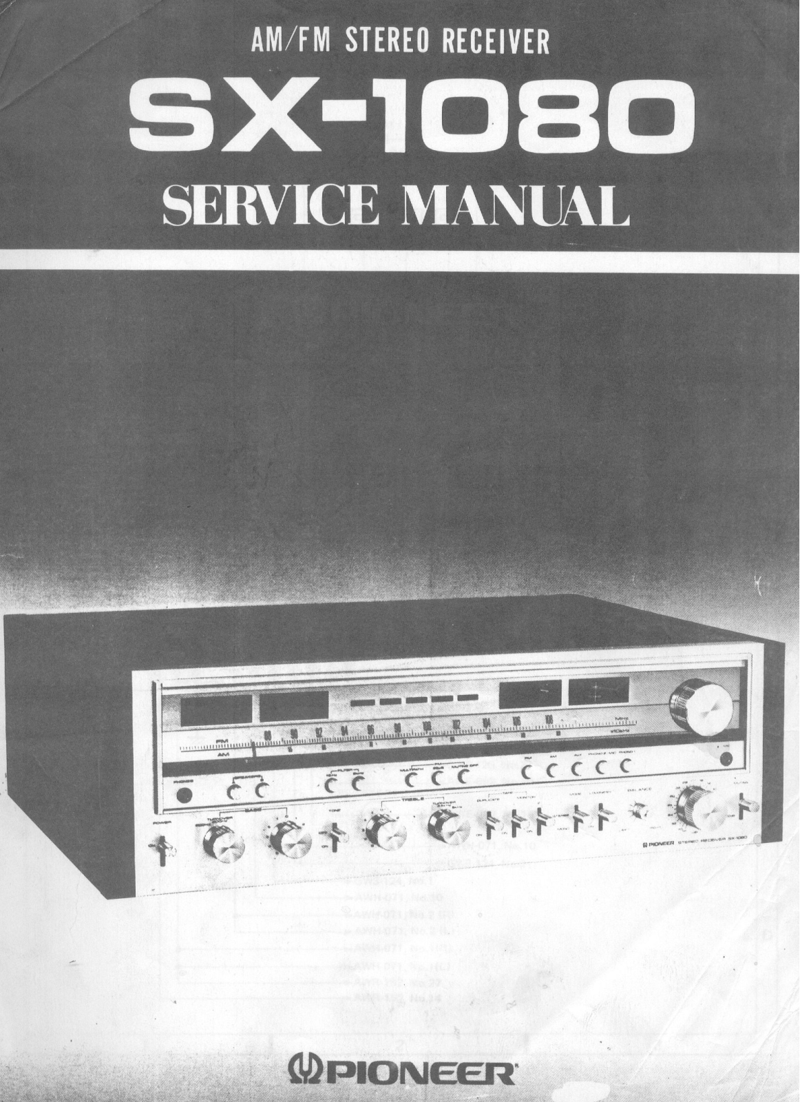 Pioneer SX-1080 User Manual