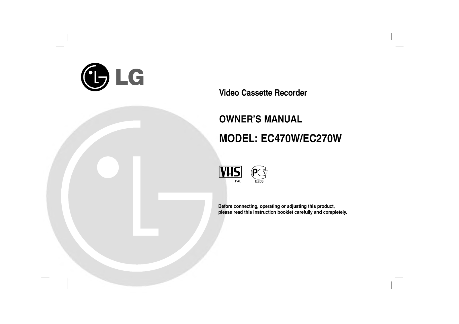 LG EC470W User Manual