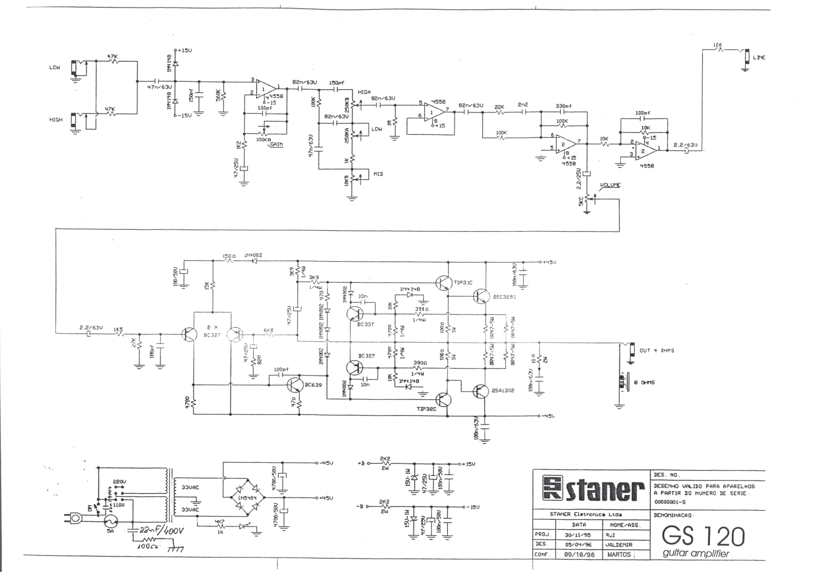 Staner GS 120 Schematic