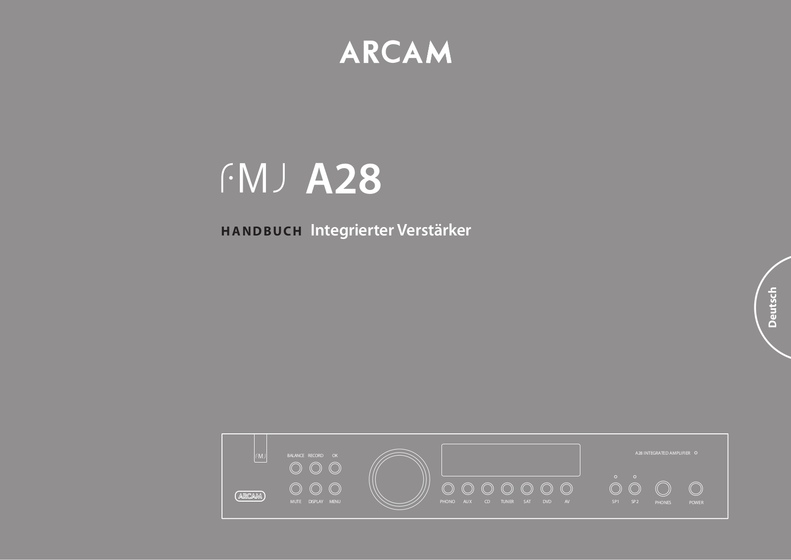 Arcam FMJ A28 User Manual