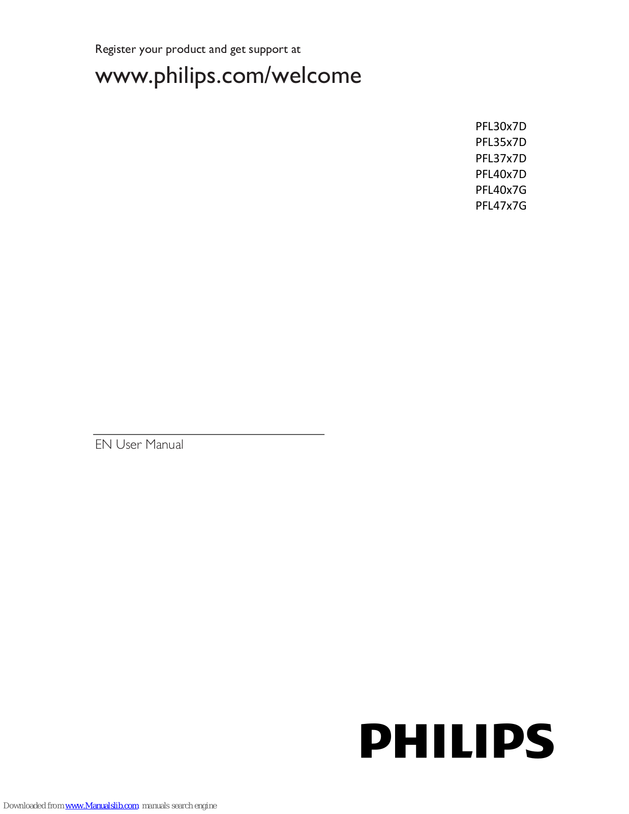 Philips PFL30x7D, PFL40x7D, PFL40x7G, PFL47x7G, PFL35x7D User Manual - ManualMachine.com