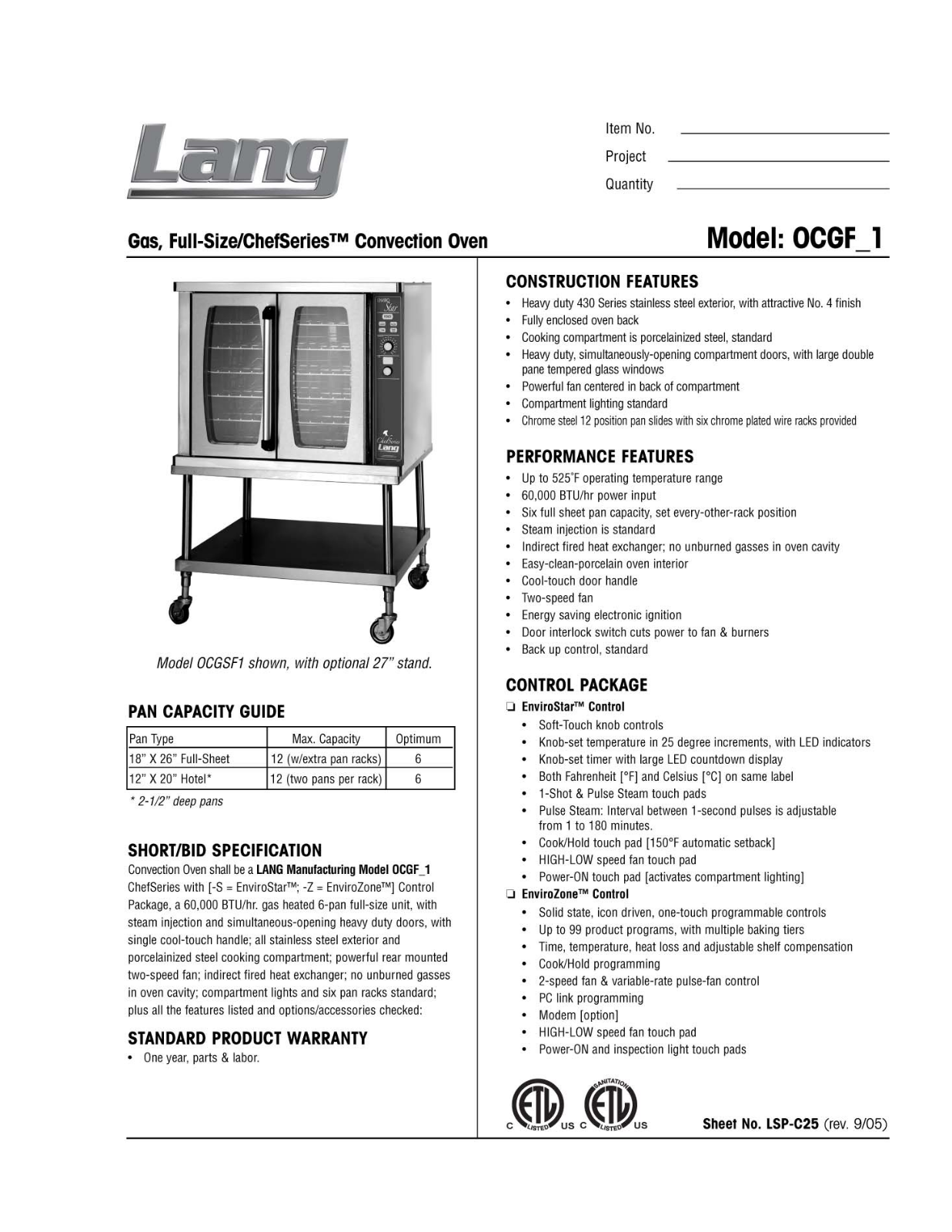 Lang OCGF_1 General Manual