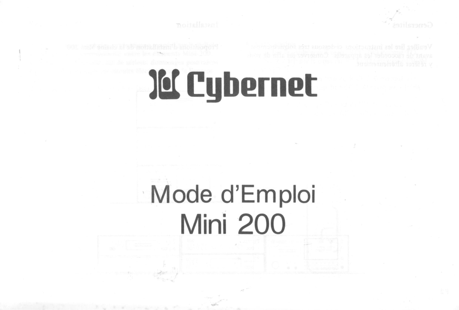 Cybernet Mini 200 User guide - ManualMachine.com