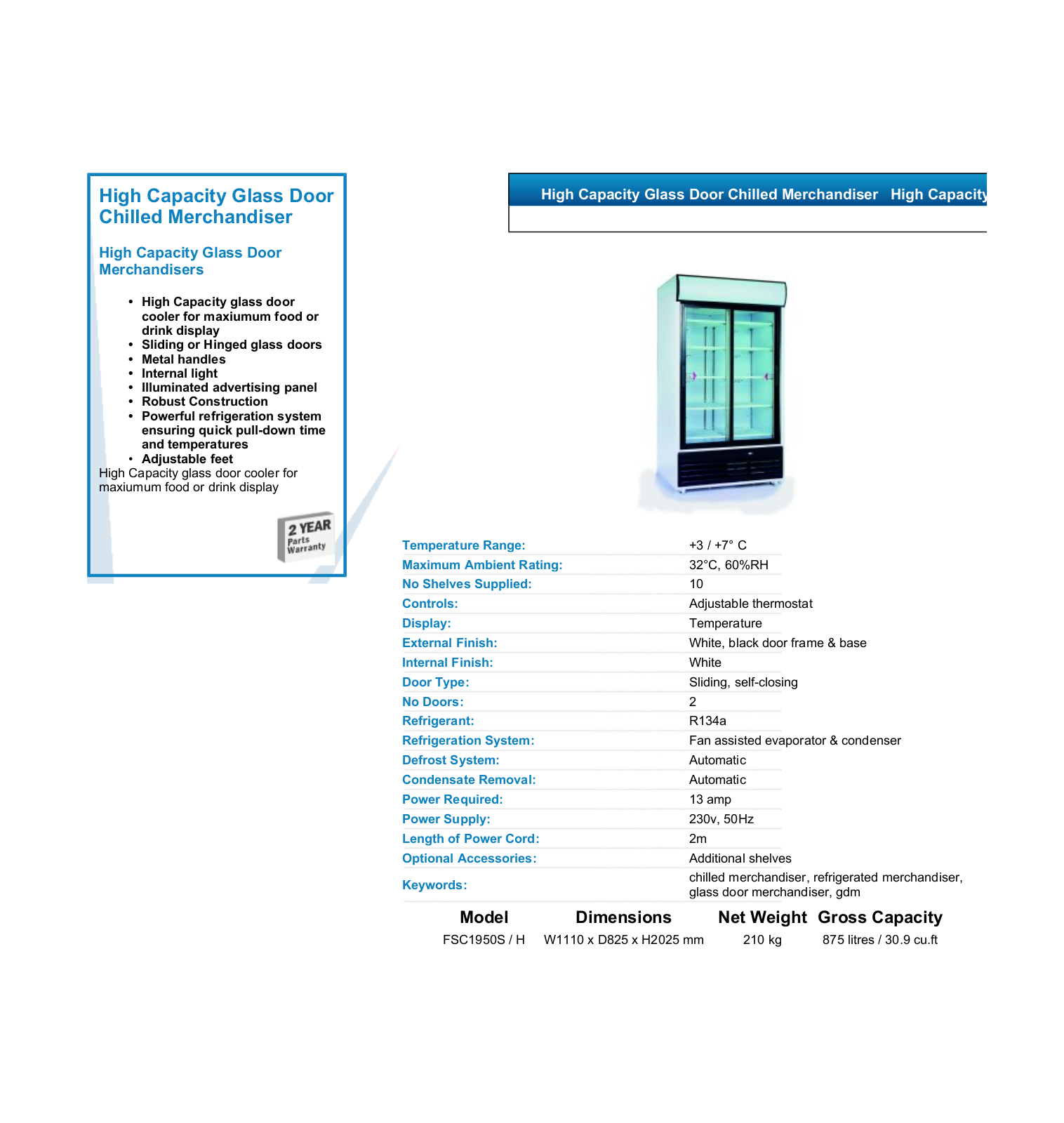 Valera FSC1950S, FSC1950H DATASHEET