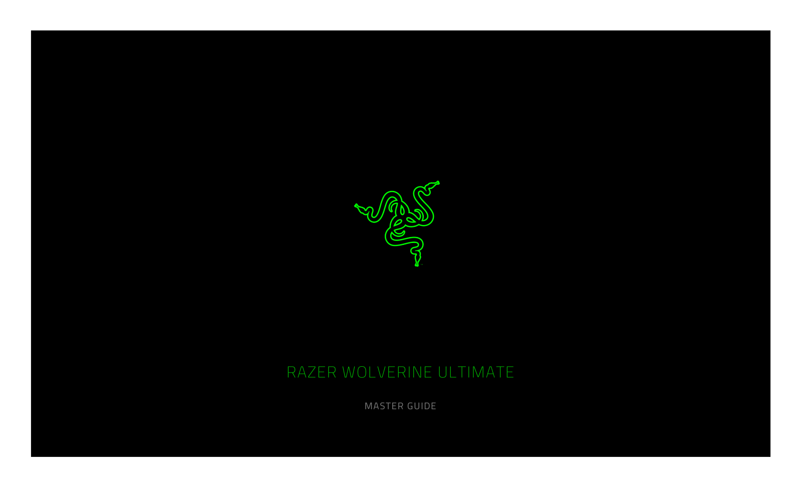 Razer Wolverine Ultimate User Manual