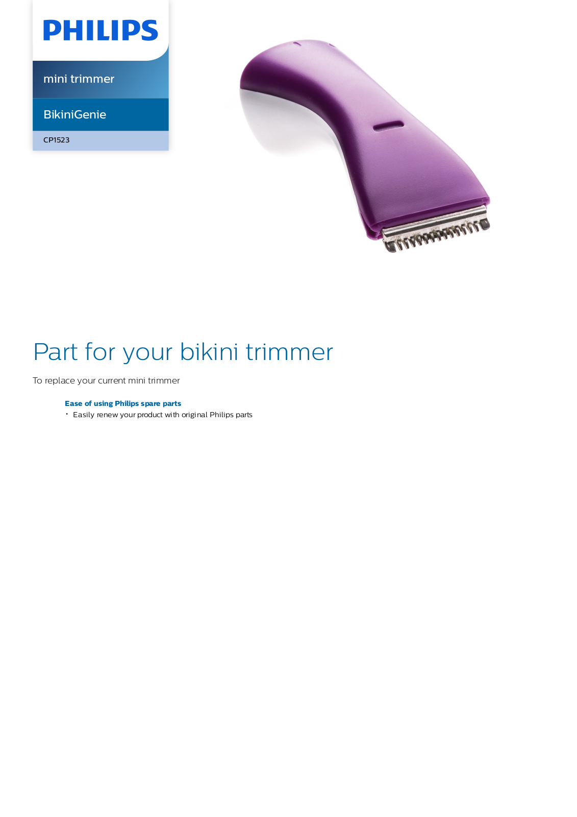 Philips CP1523/01 leaflet - ManualMachine.com