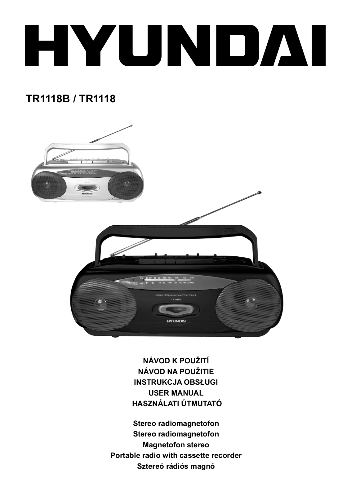 Hyundai TR 1118, TR 1118B User Manual