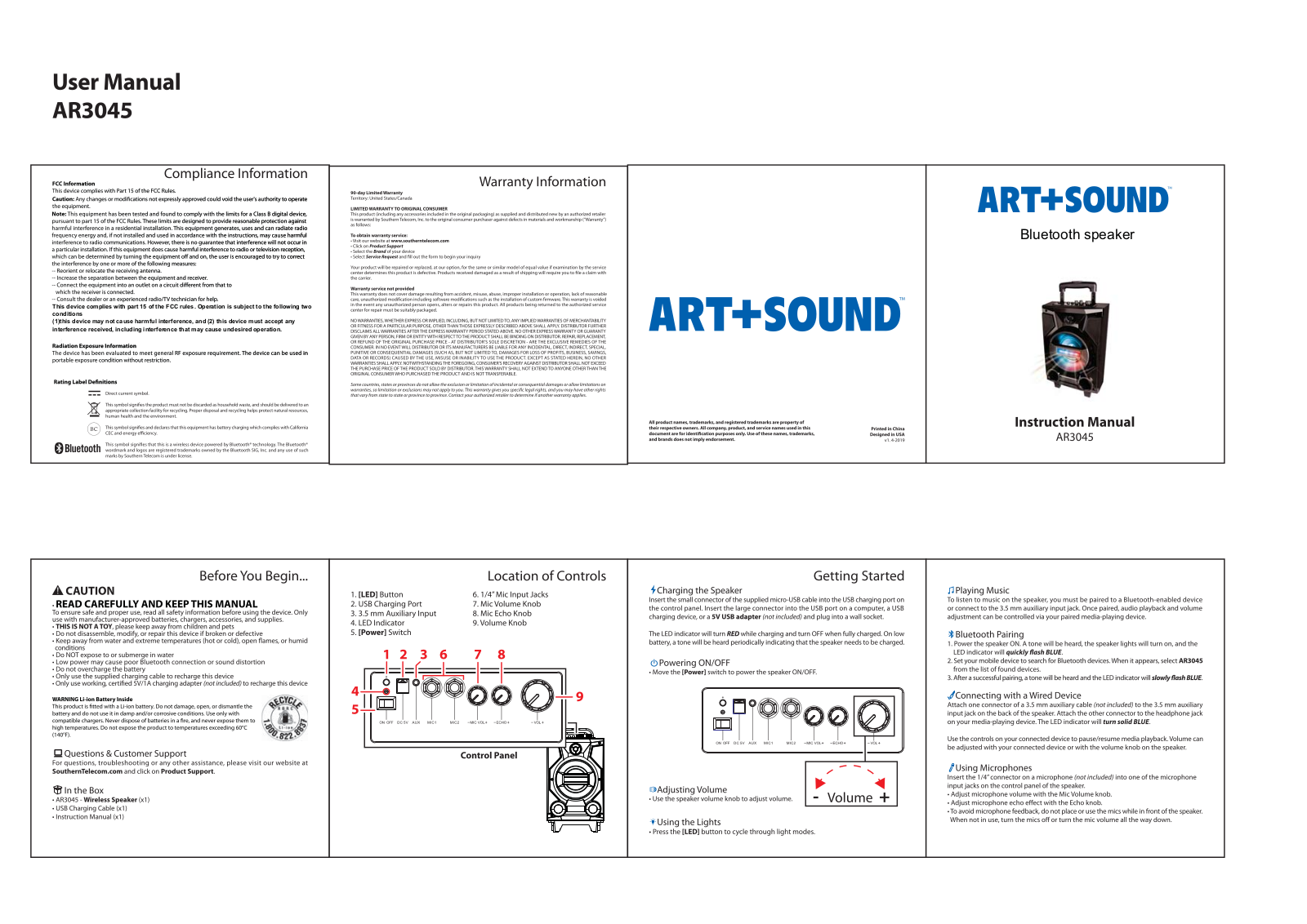 ShenZhen AR3045 User Manual