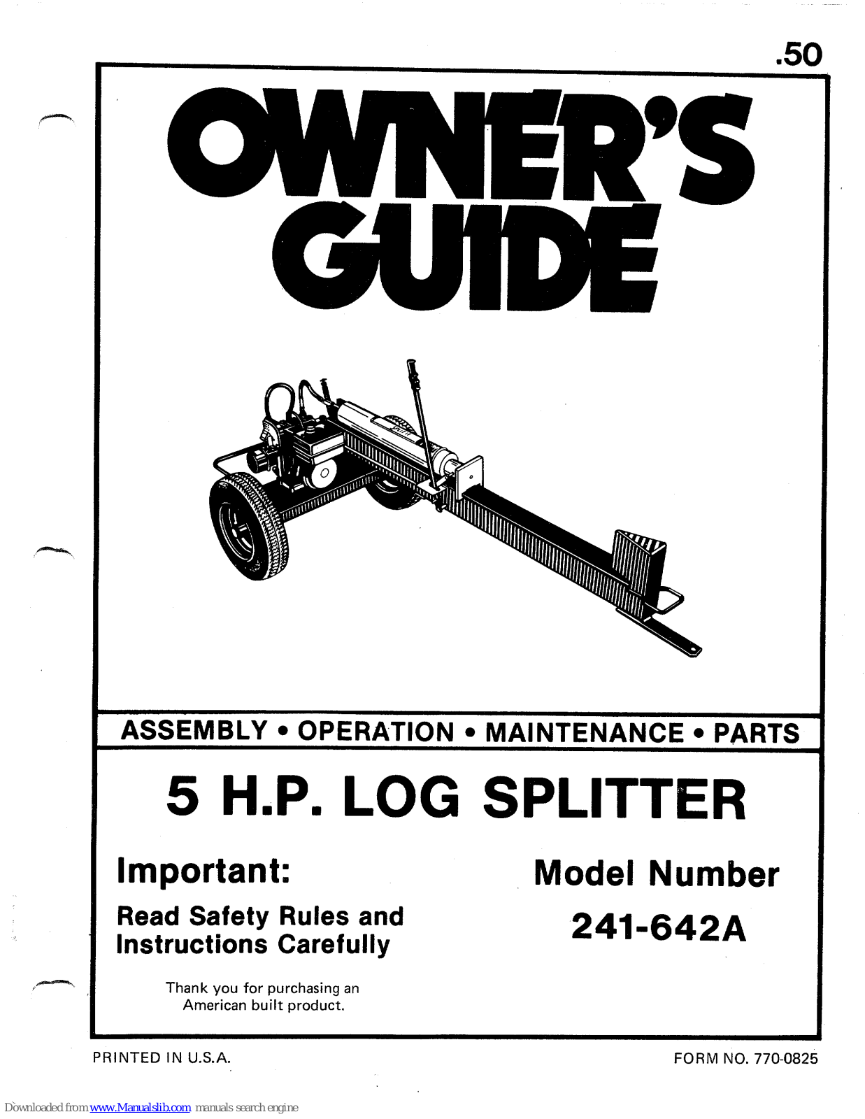 MTD TMO24373, 241-642A Owner's Manual