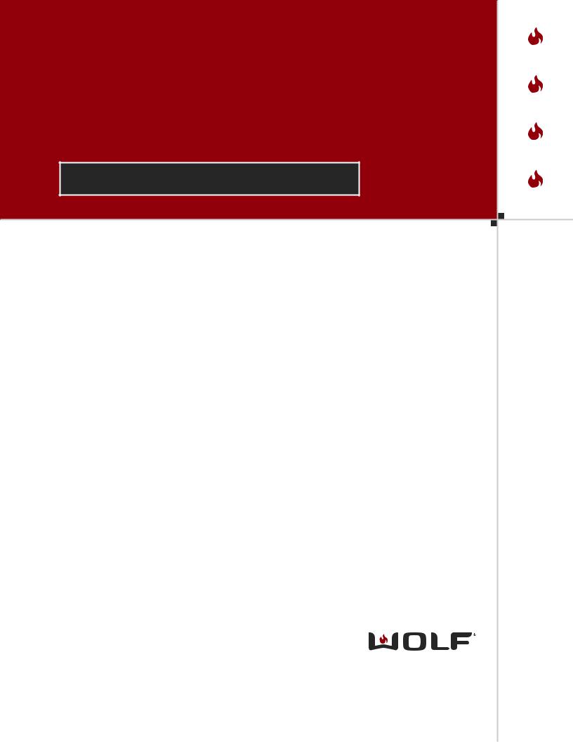 Wolf P1363418, P1423418, P1543418, P1663418 Owner's Manual