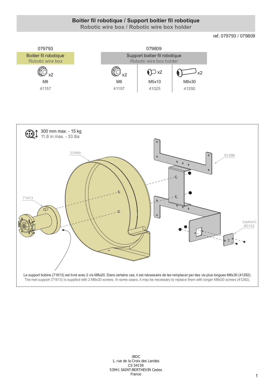 GYS ROBOTIC WIRE BOX HOLDER, ROBOTIC WIRE BOX User guide