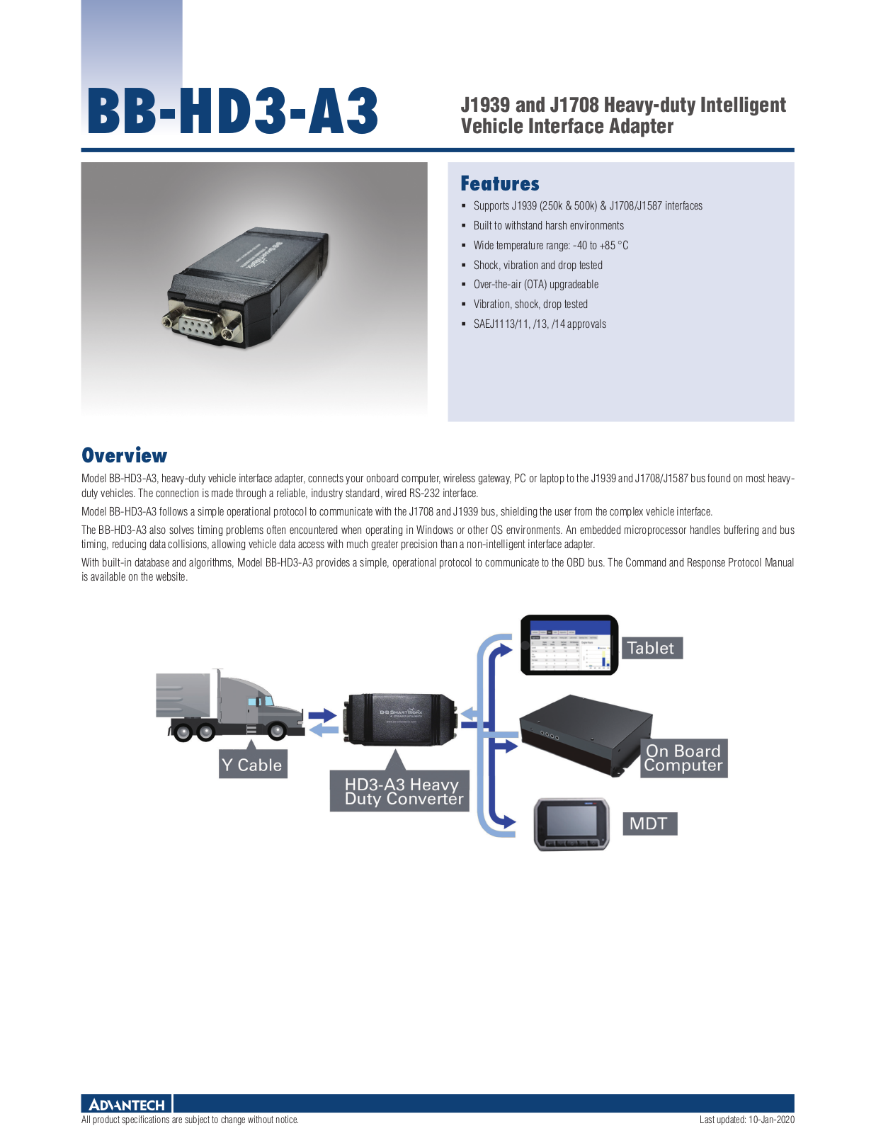 advantech BB-HD3-A3 Product information