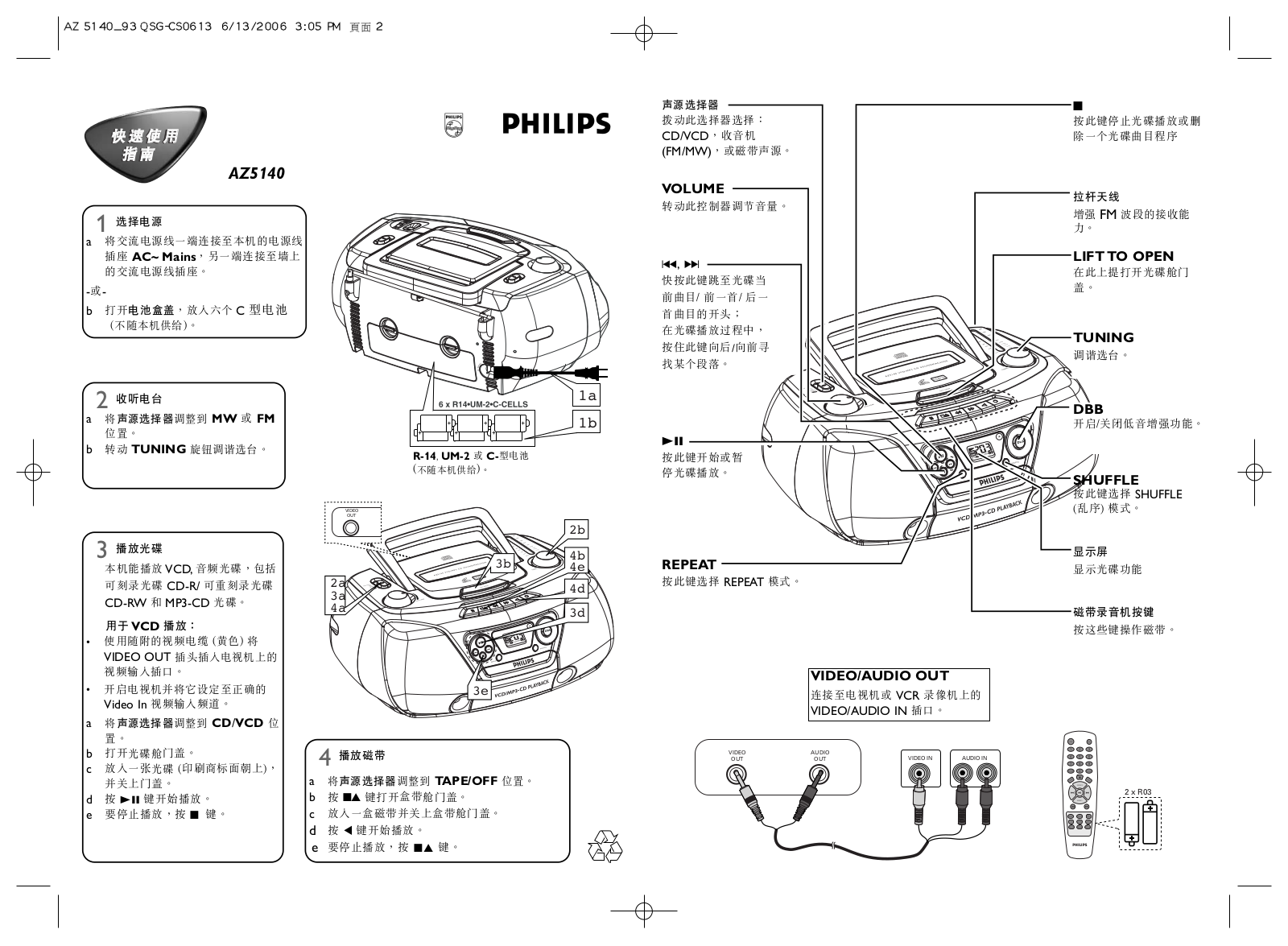 Philips AZ5140 User Guide