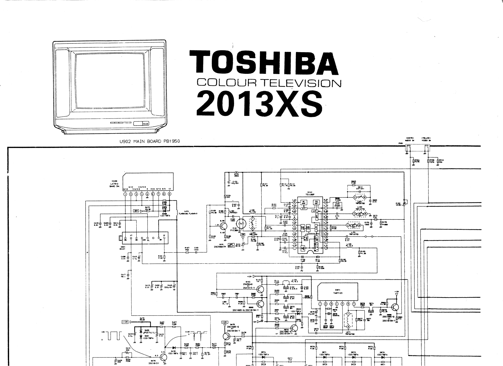 Toshiba 2013XS Cirquit Diagram