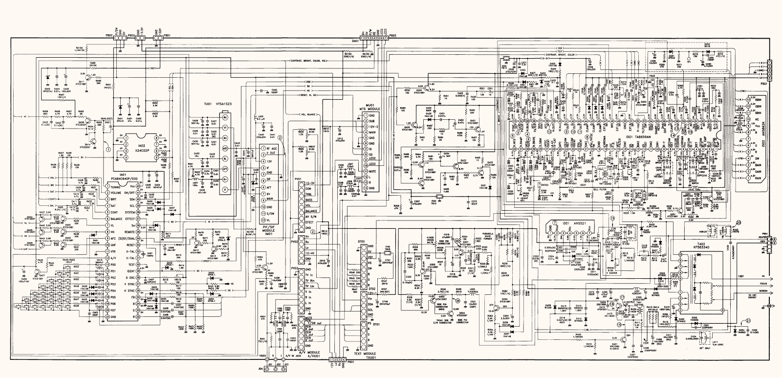 Daewoo DTG-2596, DTG-2597, DTG-2993, DTG-2997 Schematic