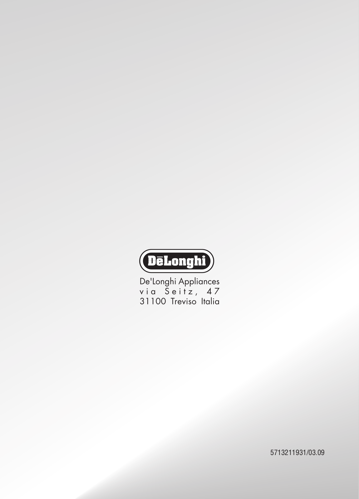 DeLonghi PrimaDonna ESAM6620 User Manual