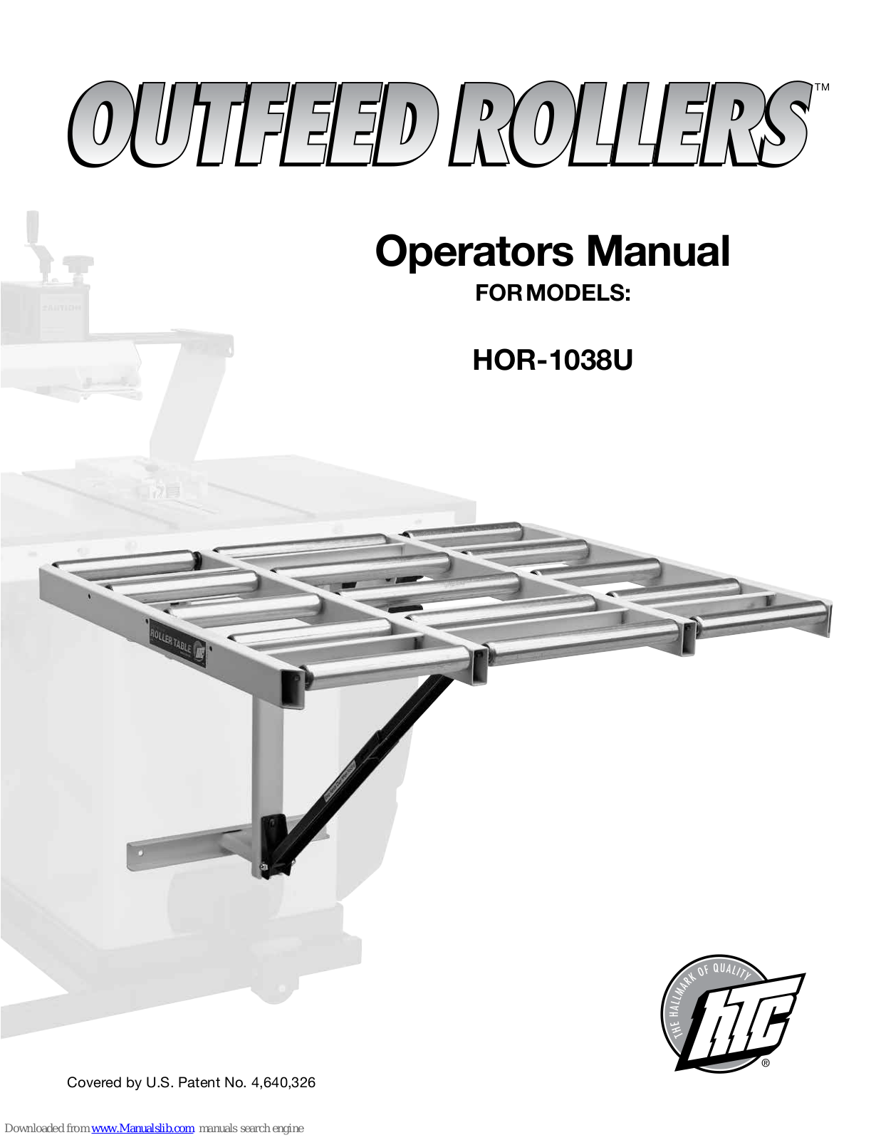 HTC Products HOR-1038U Operator's Manual