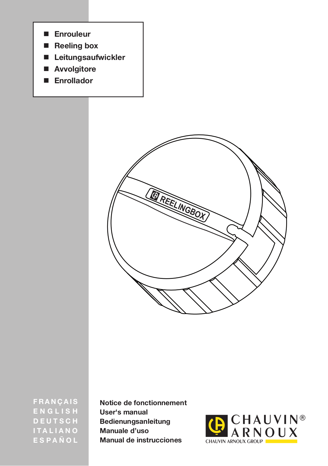 Chauvin Arnoux Reeling box User’s manual