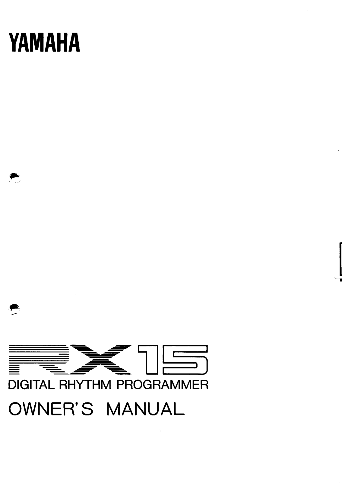 Yamaha RX-15E1 User Manual