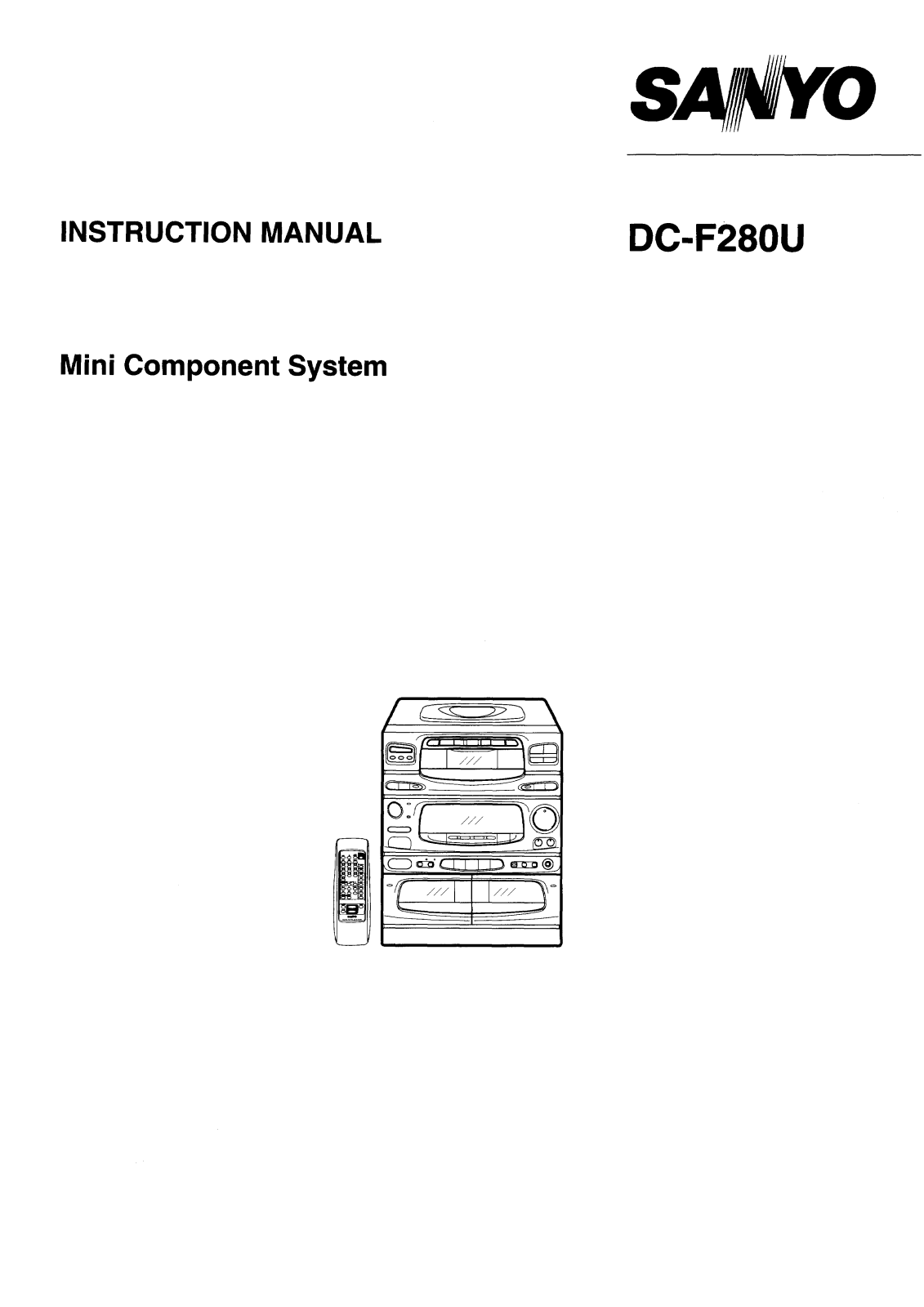 Sanyo DC-F280U Instruction Manual