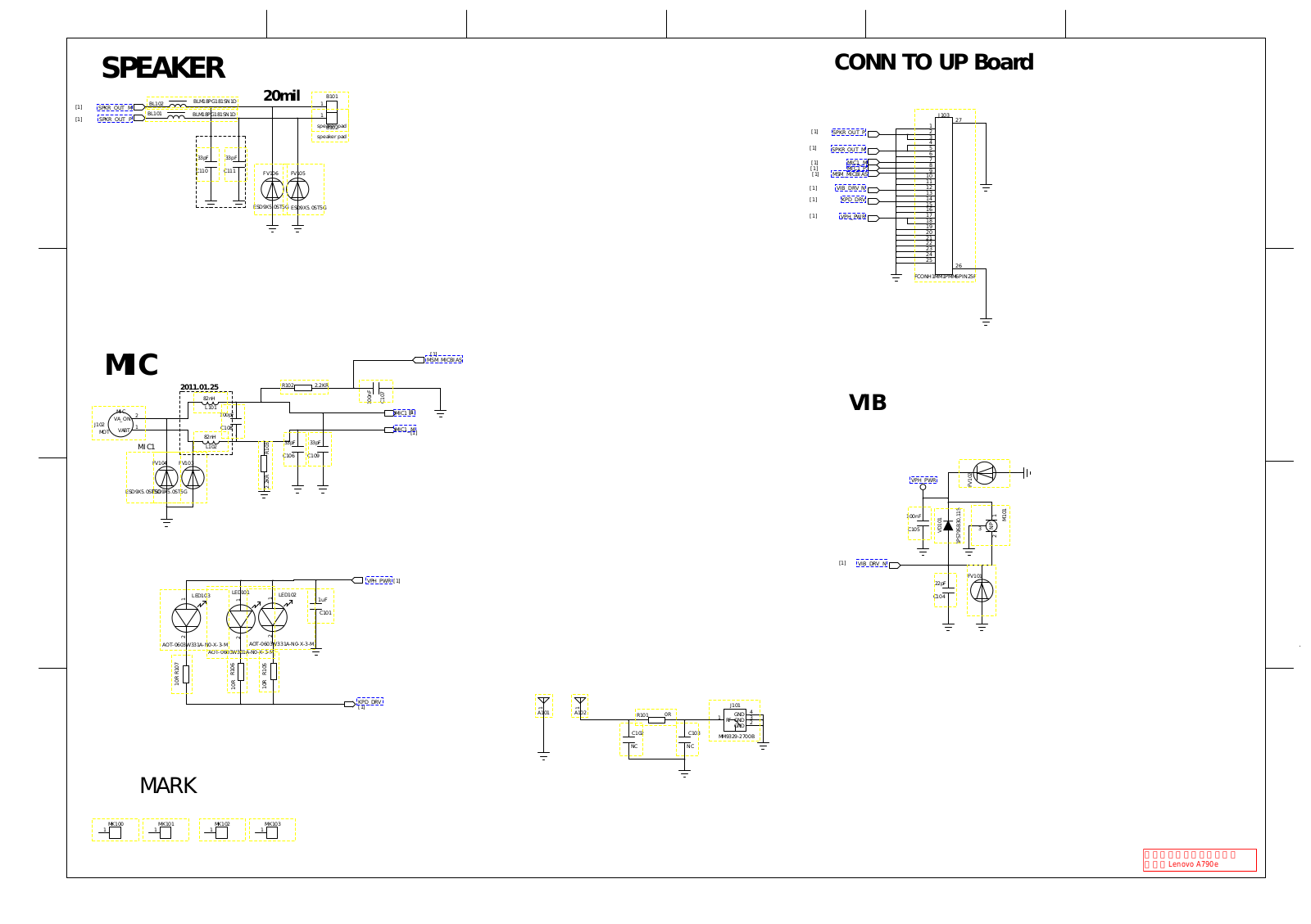 Lenovo A790E schematic diagram and service manual