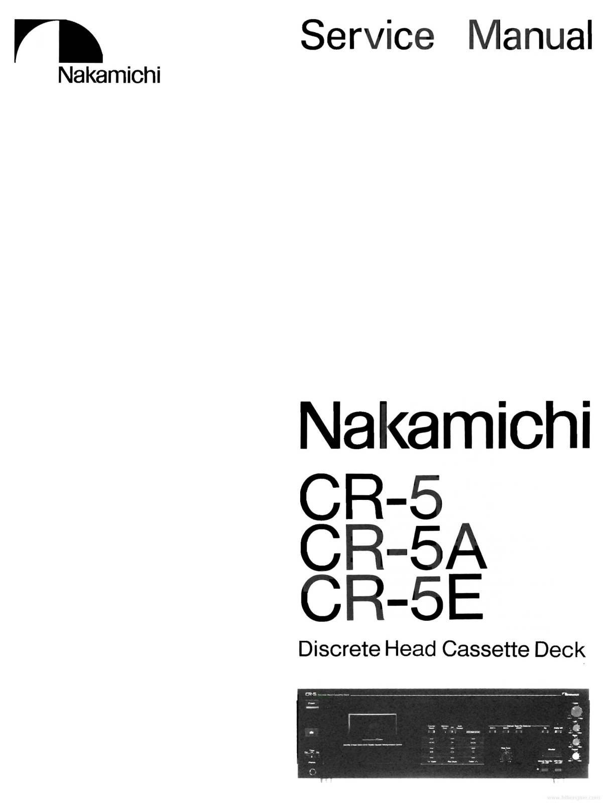 Nakamichi CR-5E Owners Manual