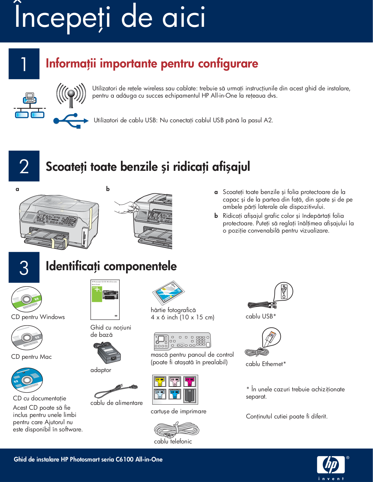 Hp PHOTOSMART C6100 SETUP GUIDE