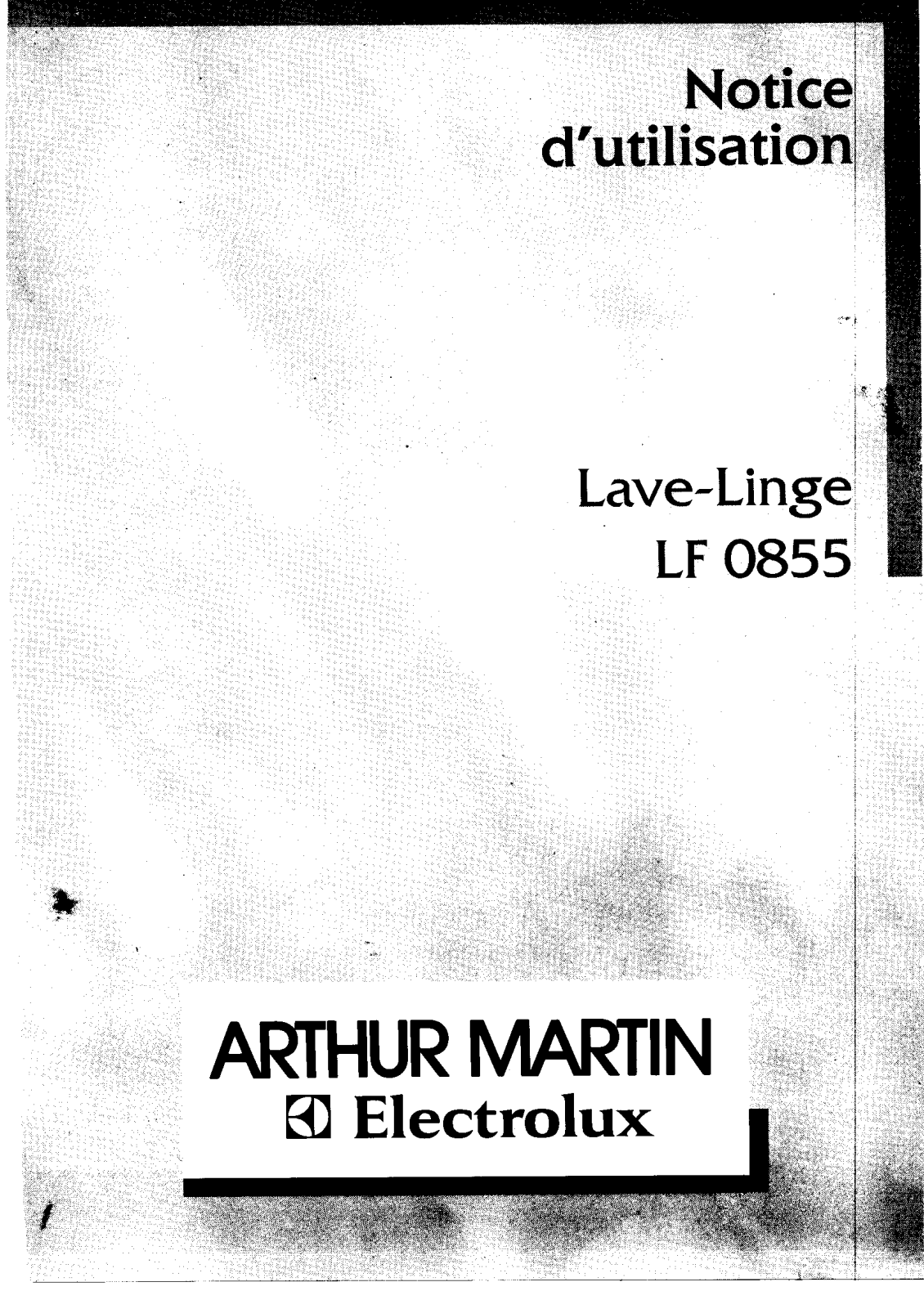 Arthur martin LF0855 User Manual