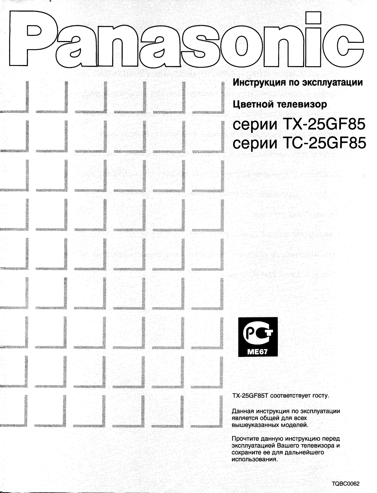 PANASONIC TC-25GF85H, TC-25GF85R User Manual
