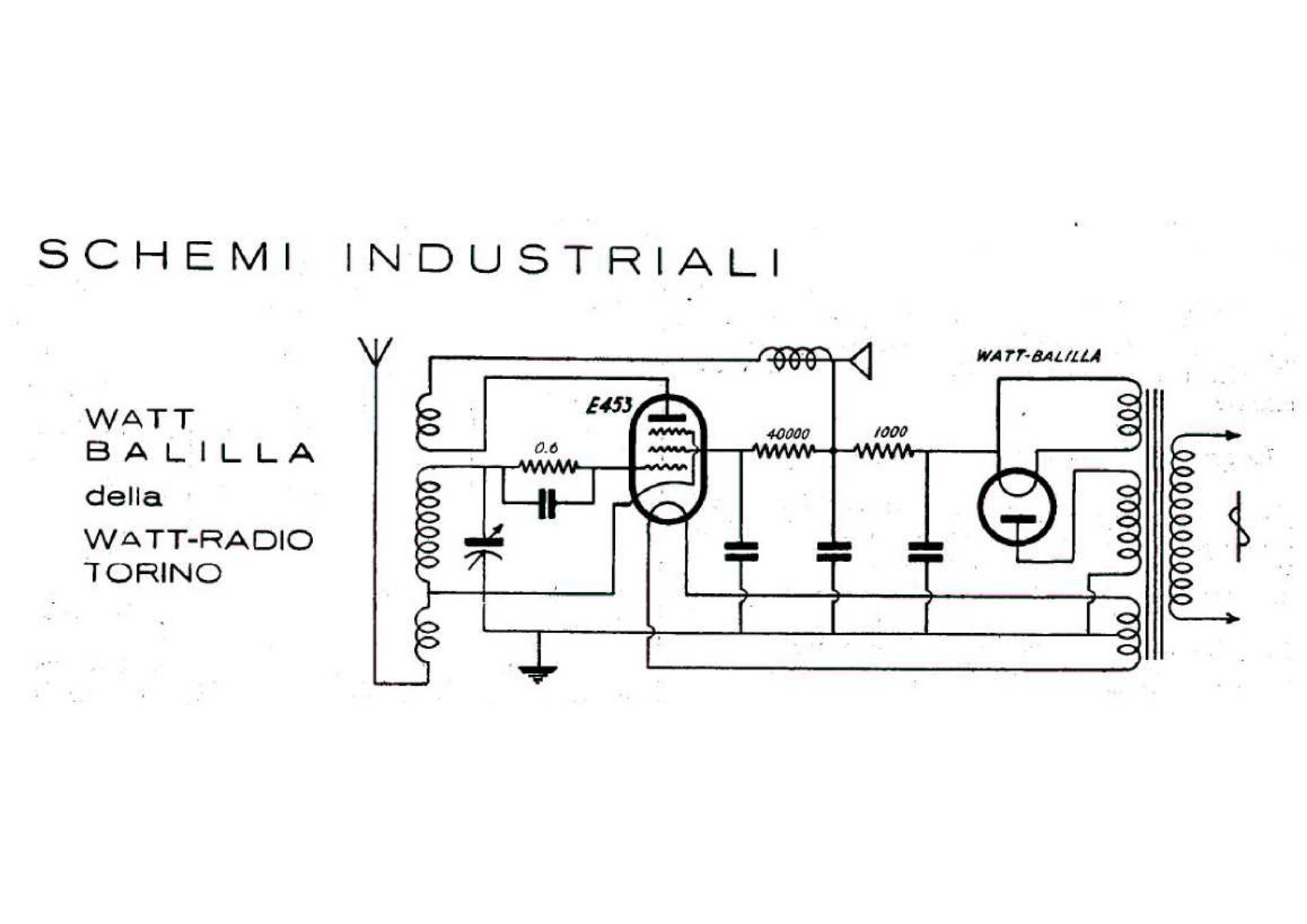 Watt Radio balilla schematic