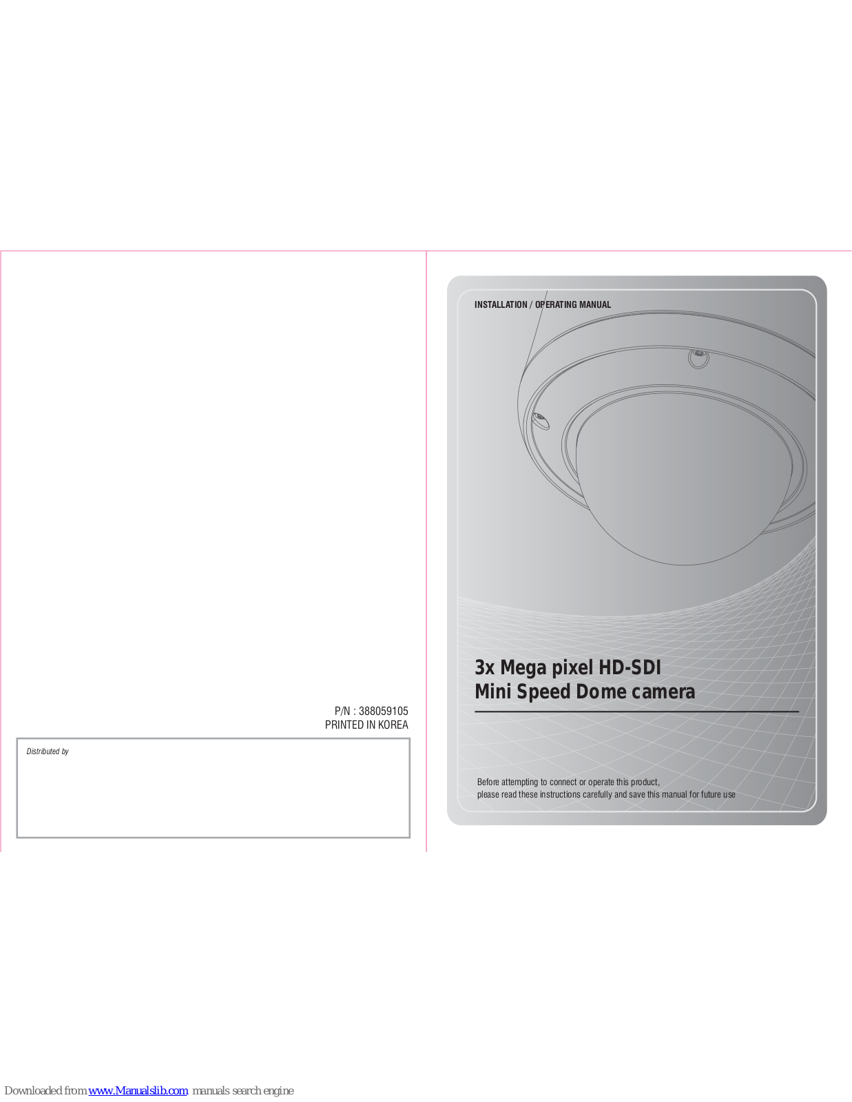 Wonwoo PS-M032 Installation & Operating Manual - ManualMachine.com