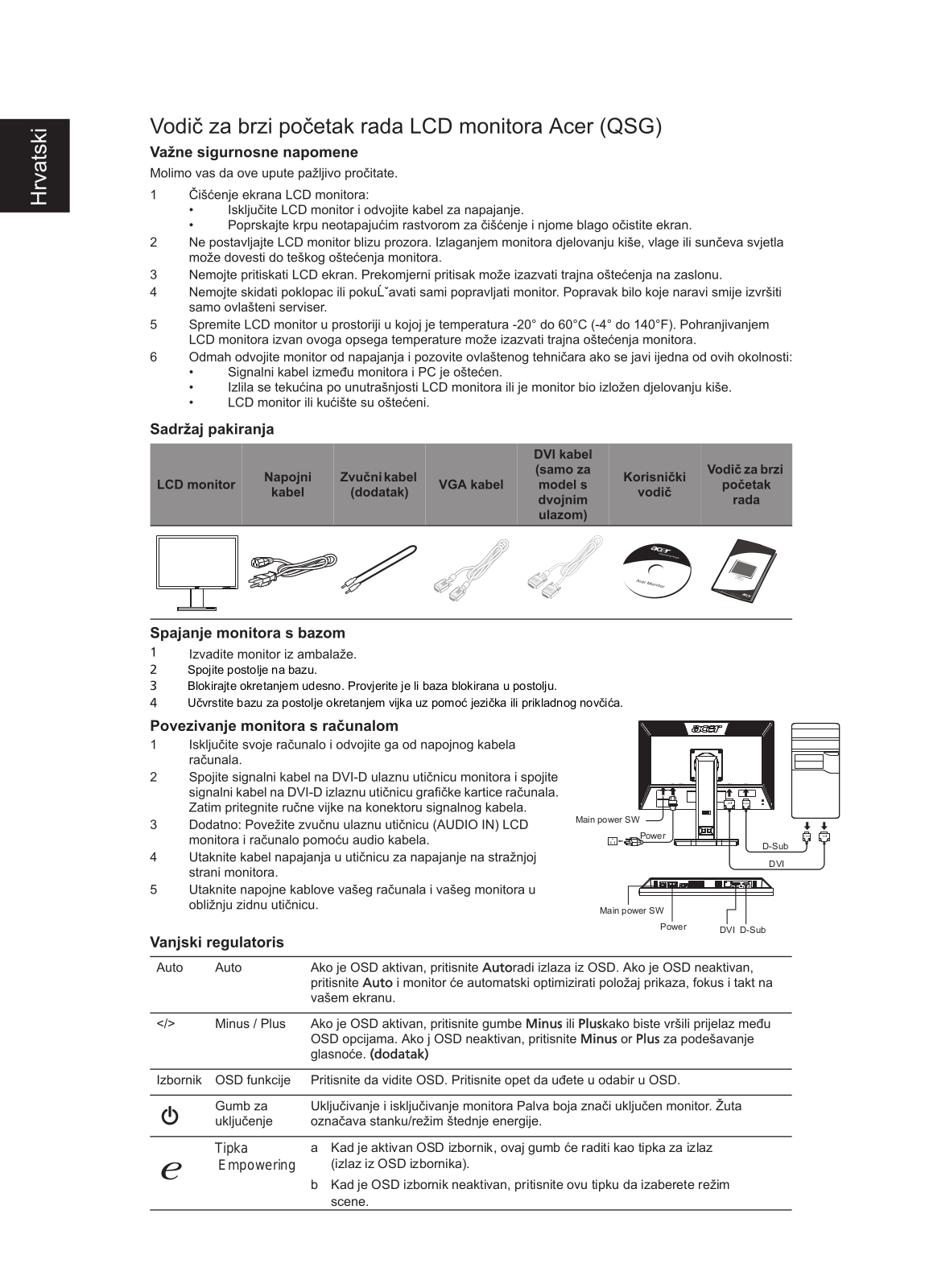 Acer B243HL, B243H User Manual