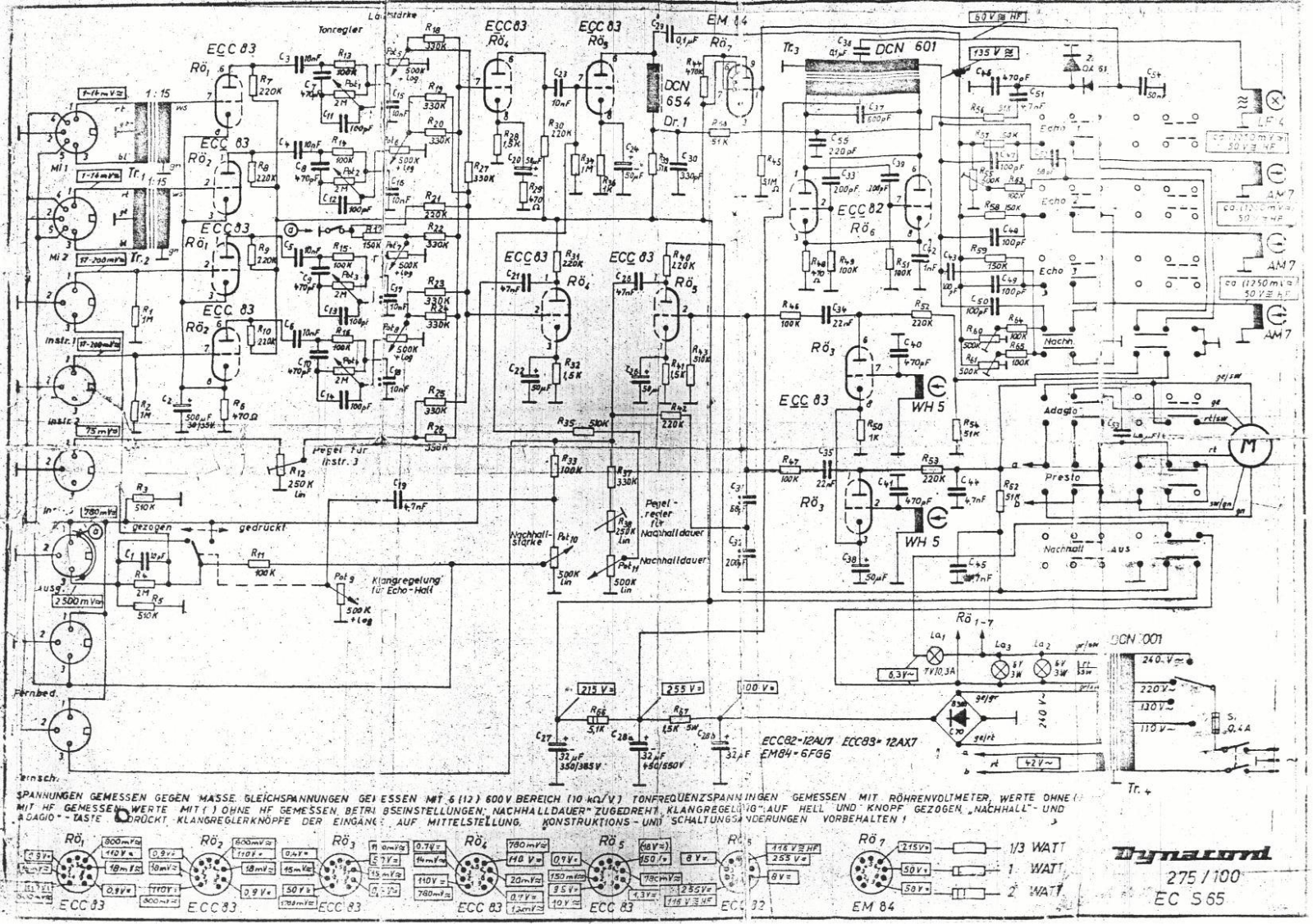 Dynacord echocord schematic