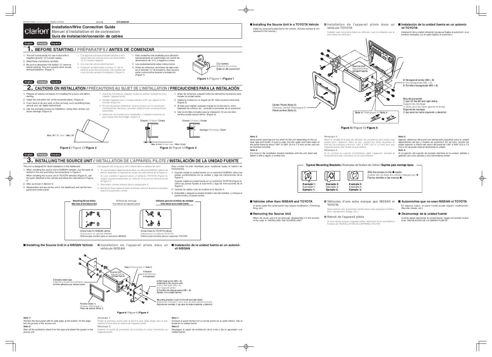 CLARION CX501 User Manual