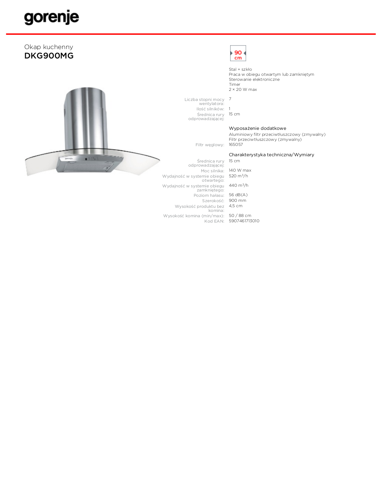 Gorenje DKG900MG DATASHEET