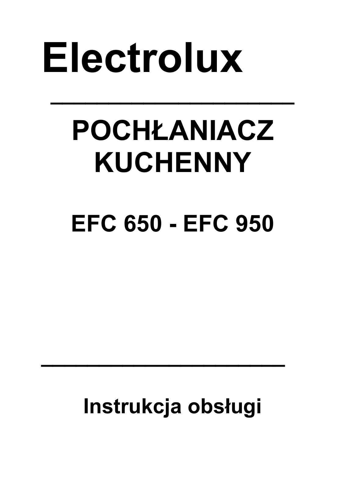 AEG EFC 650, EFC 950 User Manual