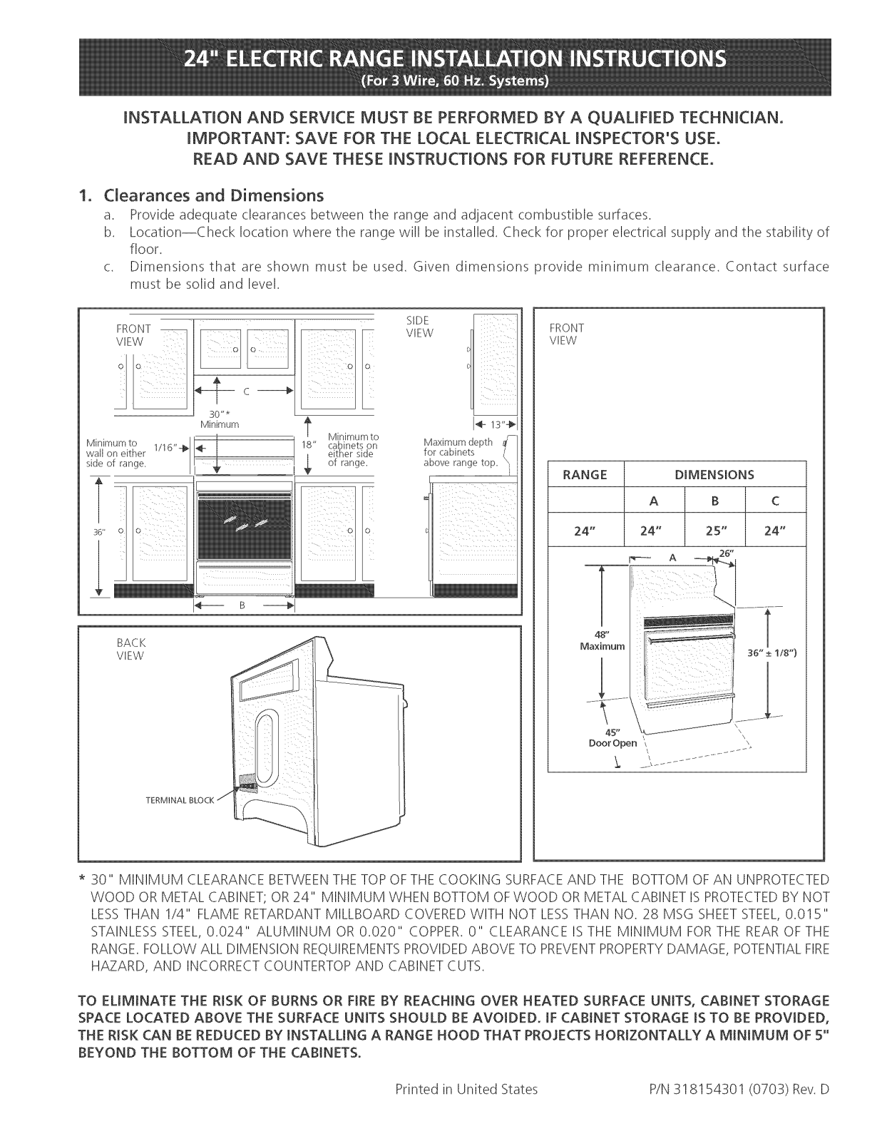 Kenmore TEF242BW2, TEF242BW3, TEF242BW4, TEF242BW5, TEF242BU2 Installation Guide - ManualMachine.com