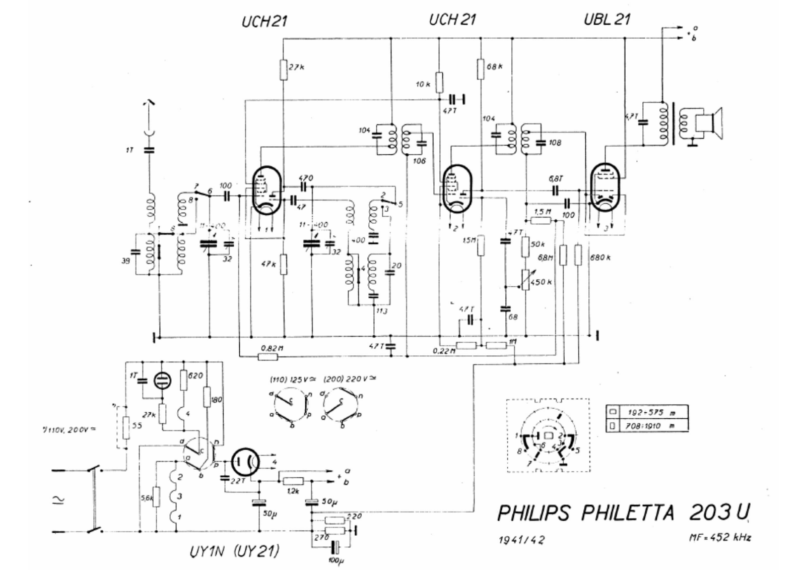 Philips 203u schematic