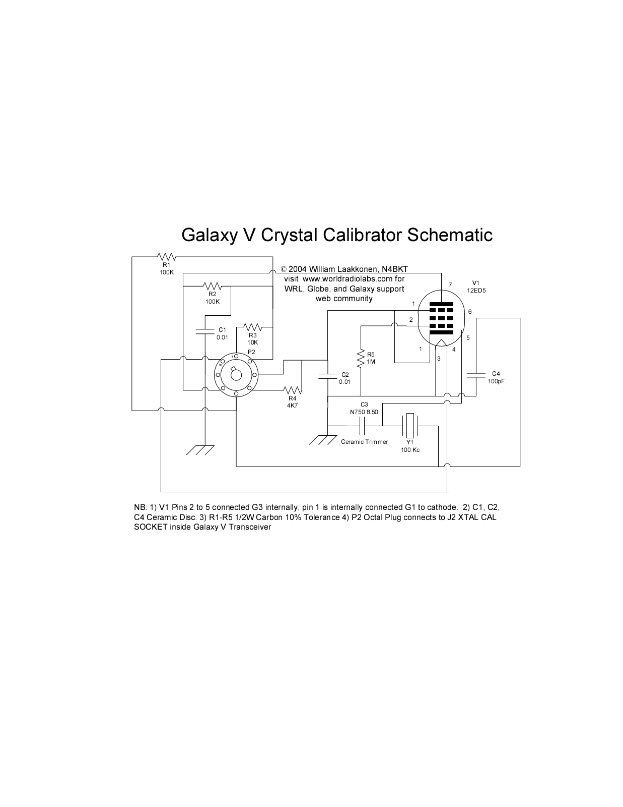 Galaxy CRYSTAL CAL, V SCHEMATIC