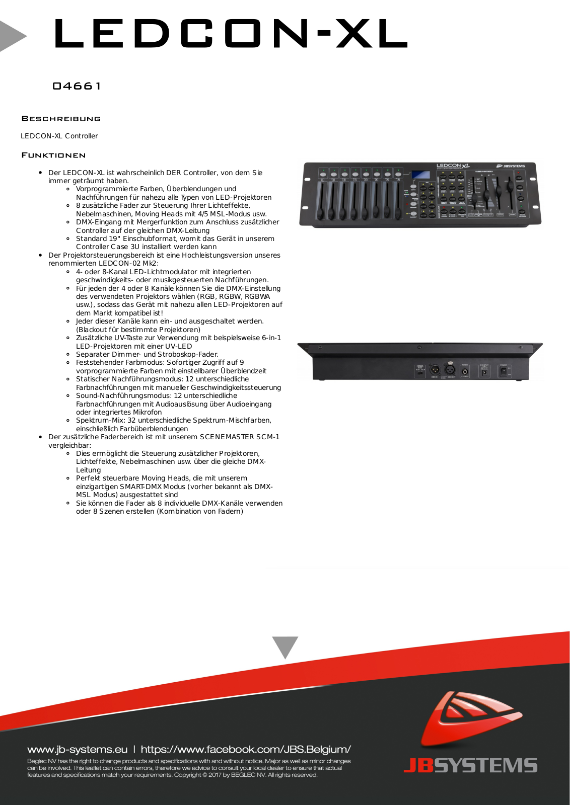 JB Systems LEDCON XL User Manual