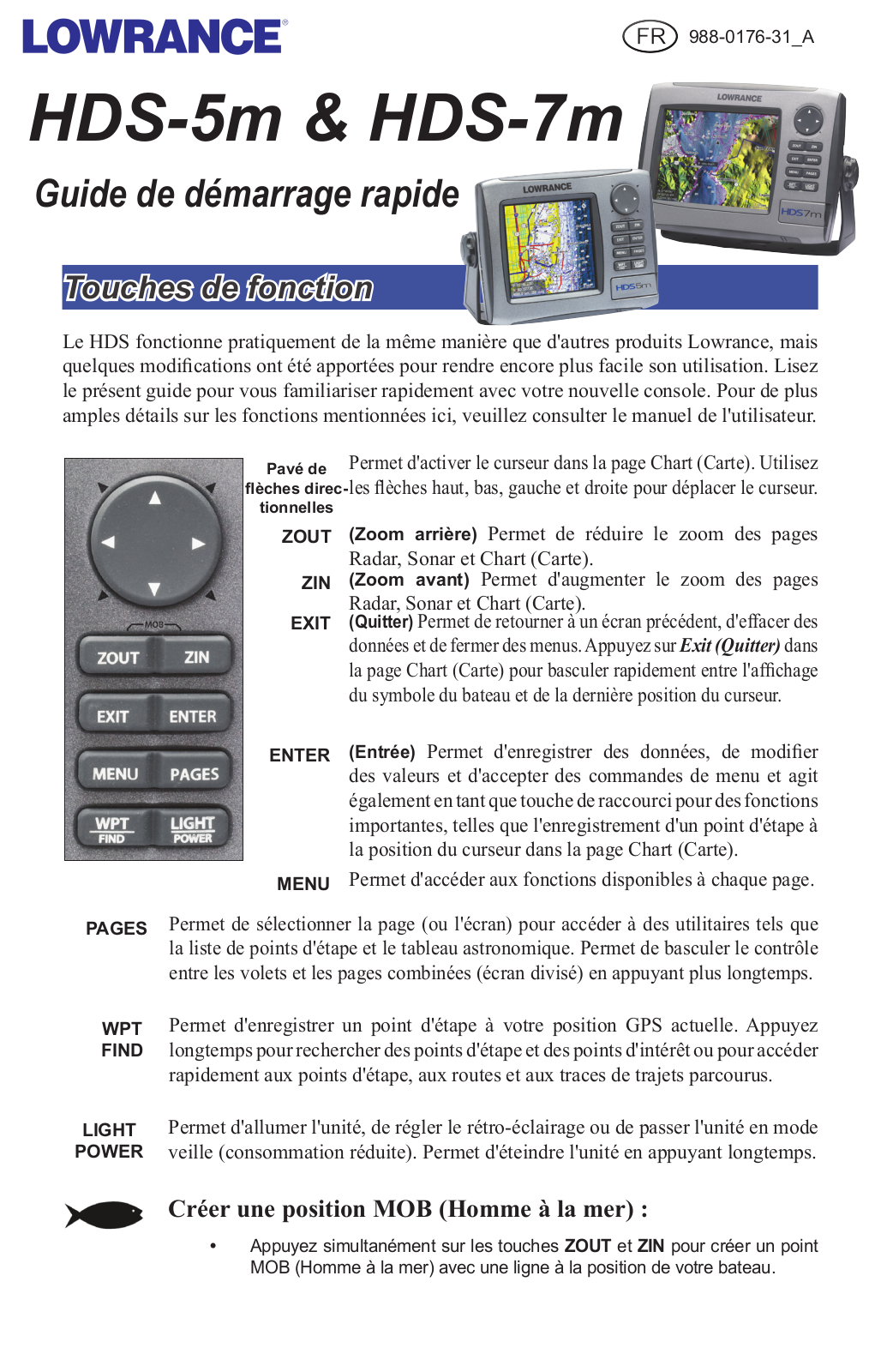 LOWRANCE HDS-5M, HDS-7M User Manual