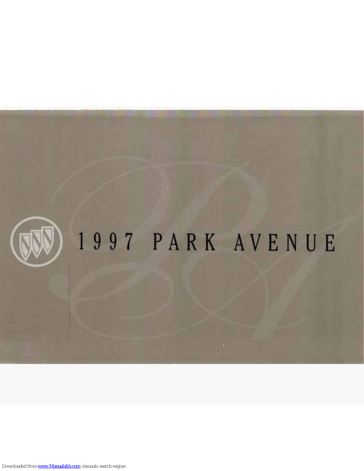 Buick 1997 Park Avenue User Manual