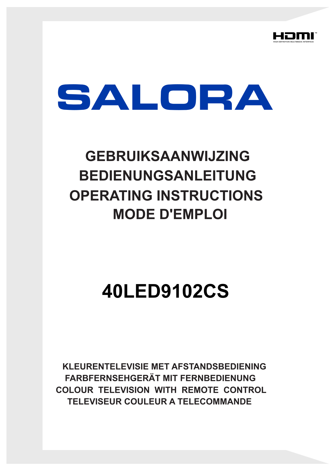 Salora 40LED9102CS User Manual