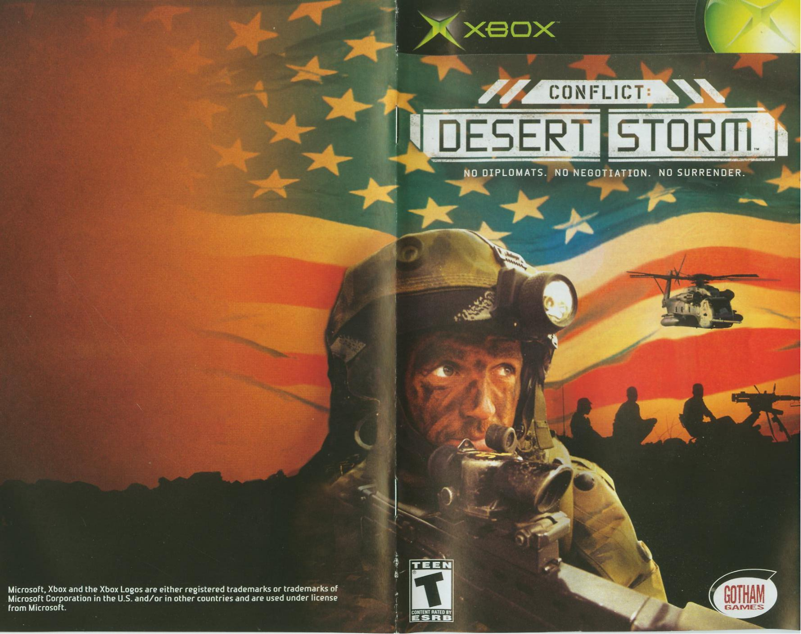 Games Microsoft XBOX CONFLICT DESERT STORM User Manual