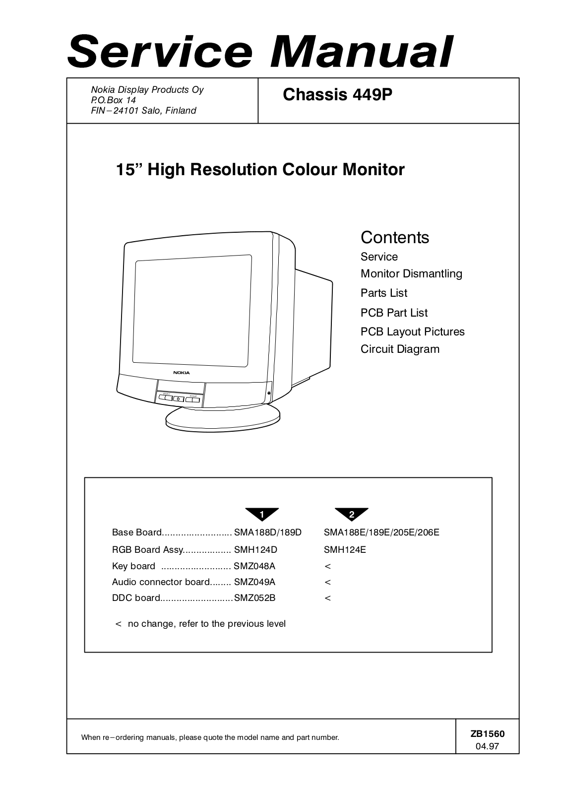 Nokia 449P Service Manual